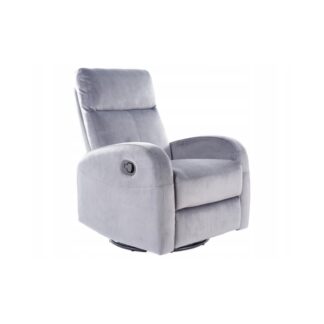 Fotel rozkładany bujany relax OLIMP velvet szary