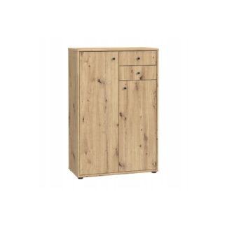 Komoda dwudrzwiowa z półkami szuflady ARCHBOX T2KK20-D78 dąb artisan Forte