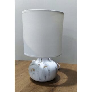 Lampka biurkowa stołowa nocna Volteno LUNA biała / marmur VO2488 E14