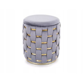 Pufa tapicerowana ze schowkiem otwierana Signal glamour TIARA velvet szary