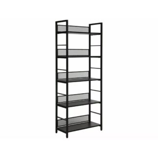 Regał metalowy na książki biurowy RAW R5 loft czarny mat 154x60x28