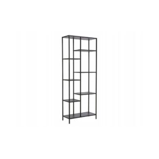 Regał wysoki na książki biurowy kwietnik Costa A czarny loft 70 x 178 cm