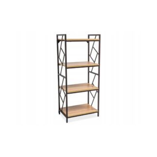 Regał wysoki na książki biurowy Tablo R4 loft dąb / ciemny brąz 140x60x40 S