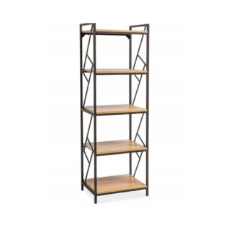 Regał wysoki na książki biurowy Tablo R5 loft dąb / ciemny brąz 180x60x40 S