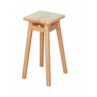 Taboret półbarowy hoker drewniany stołek sosnowy kuchenny 60 cm