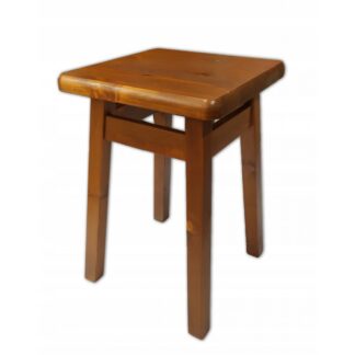 Taboret sosnowy stołek drewniany kuchenny kol. kasztan