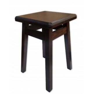 Taboret sosnowy stołek drewniany kuchenny kol. orzech