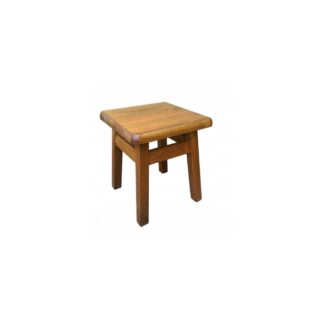 Taboret sosnowy stołek drewniany kuchenny mały kwadratowy kol. dąb