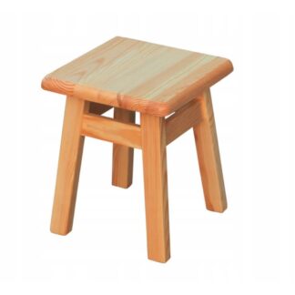 Taboret sosnowy stołek drewniany kuchenny mały kwadratowy naturalna sosna