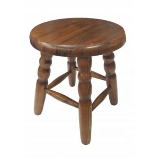 Taboret sosnowy stołek kuchenny mały okrągły kol. dąb