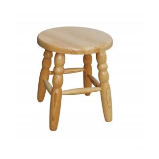 Taboret sosnowy stołek kuchenny mały okrągły sosna naturalna