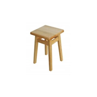 Taboret stołek kuchenny drewniany 45 cm sosna naturalna lakierowana